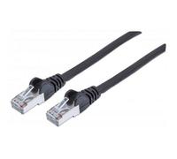 Intellinet Network Patch Cable Cat6 30m Black Copper S/FTP LSOH / LSZH PVC RJ45 Gold Plated Contacts Snagless Booted Lifetime Warranty