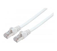 Intellinet Network Patch Cable Cat6 30m White Copper S/FTP LSOH / LSZH PVC RJ45 Gold Plated Contacts Snagless Booted Lifetime Warranty