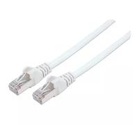 Intellinet Network Patch Cable Cat6 3m White Copper S/FTP LSOH / LSZH PVC RJ45 Gold Plated Contacts Snagless Booted Lifetime Warranty