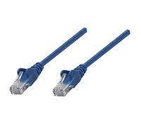 Intellinet Network Patch Cable Cat6 5m Blue Copper U/UTP PVC RJ45 Gold Plated Contacts Snagless Booted Lifetime Warranty