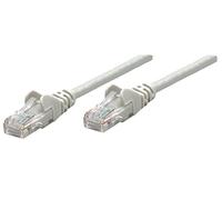Intellinet Network Patch Cable, Cat6, 5m, Grey, Copper, U/UTP, PVC, RJ45, Gold Plated Contacts, Snagless, Booted, Polybag