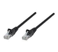 Intellinet Network Patch Cable Cat6A 20m Black Copper S/FTP LSOH / LSZH PVC RJ45 Gold Plated Contacts Snagless Booted Lifetime Warranty
