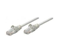 Intellinet Network Patch Cable Cat6A 50m Grey Copper S/FTP LSOH / LSZH PVC RJ45 Gold Plated Contacts Snagless Booted Lifetime Warranty
