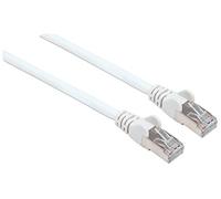 Intellinet Network Patch Cable, Cat7 Cable/Cat6A Plugs, 15m, White, Copper, S/FTP, LSOH / LSZH, PVC, RJ45, Gold Plated Contacts, Snagless, Booted, Polybag