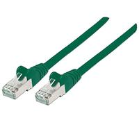 Intellinet Network Patch Cable, Cat7 Cable/Cat6A Plugs, 1m, Green, Copper, S/FTP, LSOH / LSZH, PVC, RJ45, Gold Plated Contacts, Snagless, Booted, Polybag