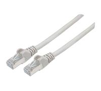 Intellinet Network Patch Cable, Cat7 Cable/Cat6A Plugs, 1m, Grey, Copper, S/FTP, LSOH / LSZH, PVC, RJ45, Gold Plated Contacts, Snagless, Booted, Lifetime Warranty, Polybag