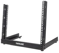 Intellinet Network Rack, Open Frame (Desktop), 8U, Usable Width 465mm, Black, Flatpack, 19", Three Year Warranty