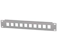 Intellinet Patch Panel, Blank, 10 Inch, 1U, 10-Port, Grey