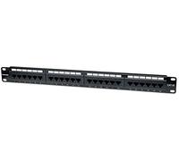 Intellinet Patch Panel, Cat5e, UTP, 24-Port, 1U, Black