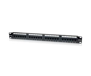 Intellinet Patch Panel, Cat5e, UTP, 24-Port, 1U, Black