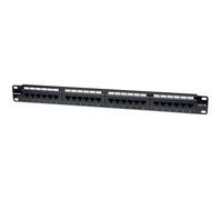 Intellinet Patch Panel Cat5e UTP 24-Port 1U Black IEEE 802.3 IEEE 802.3ab IEEE 802.3u 10/100/1000Base-T(X) Gigabit Ethernet RJ-45 Gold Cat5e