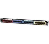 Intellinet Patch Panel, Cat5e, UTP, 24-Port, 1U, Colour-Coded