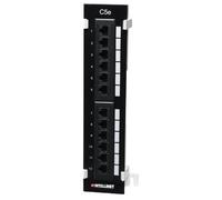 Intellinet Patch Panel, Cat5e, Wall-mount, UTP, 12-Port, Black