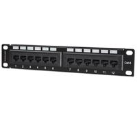 Intellinet Patch Panel. Cat6. 10". UTP. 1U. 12-Port. Black