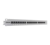 Intellinet Patch Panel Cat6 FTP 24-Port 1U Shielded 90 Top-Entry Punch-Down Blocks Grey