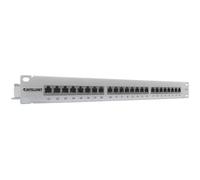 Intellinet Patch Panel, Cat6, FTP, 24-Port, 1U, Shielded, 90° Top-Entry Punch-Down Blocks, Grey