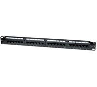 Intellinet Patch Panel, Cat6, UTP, 24-Port, 1U, Black