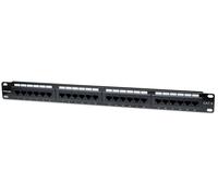 Intellinet Patch Panel, Cat6, UTP, 24-Port, 1U, Black Black UTP, 24-Port, 1U Cat