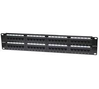 Intellinet Patch Panel, Cat6, UTP, 48-Port, 2U, Black
