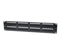 Intellinet Patch Panel Cat6 UTP 48-Port 2U Black IEEE 802.3 IEEE 802.3ab IEEE 802.3u Fast Ethernet Gigabit Ethernet RJ-45 Gold Cat6 U/UTP (UTP)