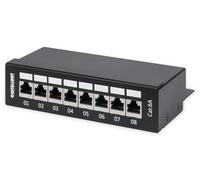 Intellinet Patch Panel, Cat6a, FTP, 8-Port, Desktop, Shielded, 90° Top-Entry Pun