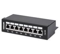 Intellinet Patch Panel. Cat6a. FTP. 8-Port. Desktop. Shielded. 90° Top
