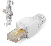 Intellinet RJ45 Modular Plug, Toolless Connector, Cat5/5e/6, 22-26 AWG Solid and Stranded UTP Cables