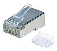 Intellinet RJ45 Modular Plugs Pro Line, Cat6A, STP, 3-prong, for solid & stranded wire, 50 µ gold-plated contacts, 70 pack