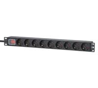 Intellinet Steckdosenleiste 9fach 2m Kabel 1HE Netzschalter - Power Strip