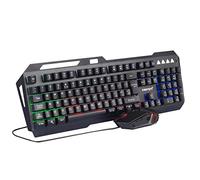 Intempo EE6419STKUK7V2 Gaming Keyboard & Mouse Set - Rainbow Backlit LED Colour Changing Keyboard With Elevated Keys, 6D Optical Mouse, USB Connection for most PCs, Enhanced Game Experience, UK Layout