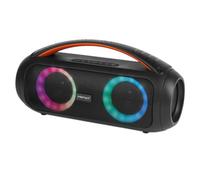 Intempo EE7508BLKSTKEU7 Bluetooth Boombox Speaker - LED Colour Changing Lights, Portable Carry Handle, Control Panel, Hands Free Calling, Stereo Sound, Wireless, Rechargeable Battery, 6 Hours Playtime