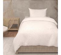 Intemporel Soleil d'Ocre 3D Microfibre Duvet Cover Set 140 x 200 cm Maya White