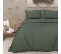 Intemporel Soleil d'Ocre 3D Microfibre Duvet Cover Set 260 x 240 cm Maya Khaki