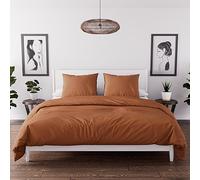 Intemporel Soleil d'Ocre, Bohemian Terra Washed Microfibre Duvet Cover Set 240 x 220 cm