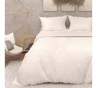 Intemporel Soleil d'Ocre Maya 3D Microfibre Duvet Cover Set 260 x 240 cm White