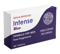 Intense Blue 30 Tablets - Supplement for Men - Natural Vitality & Confidence Support - Korean Ginseng, Tribulus Terrestris - Made in The UK