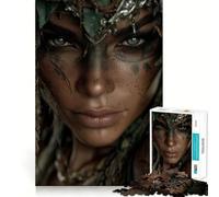 Intense Gaze of A Forest Warrior Jigsaw Puzzles for Adults 1000 Piece Brain Agility Restful Game Happy Challenge Night Game (50x75cm)