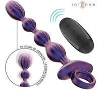 Intense Jackie Remote-Controlled Vibrating Anal Plug, Size 19.8 cm x 6.5 cm, Poids 0.216 Kg, Color Blue