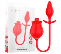 Intense Melanie - 2in1 Swirling Tongue Clitoral Vibrator (Red)
