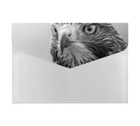Intense Monochrome Hawk Expanding File Organizer, Multi-Pocket Accordion Folder, Document Storage and Office Supplies