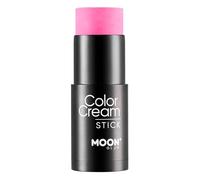 Intense Neon UV ColorCream Face & Body Paint Stick by Moon Glow - Professional Face Paint Makeup for Adults, Kids - 21g (Intense Pink)