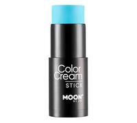 Intense Neon UV ColorCream Face & Body Paint Stick by Moon Glow - Professional Face Paint Makeup for Adults, Kids - 21g (Intense Blue)
