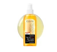 Eveline Argan Keratin Exclusive Hair Repair Oil 8 in 1 Elixir of Gold Anti Frizz