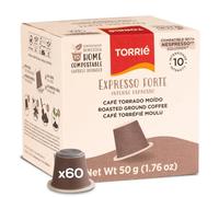 Intense Roast Nespresso Compatible Coffee Pods, 60 Pack - 100% Biodegradable & Home Compostable Original Line, Bold Strong High-Intensity Eco-Friendly Coffee