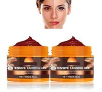 Intense Tanning Gel, Natural Tanning Accelerator, Contains Carrot and Coconut Oil, Waterproof, Creates Natural Tan, Deeply Nourishes Skin, Suitable for Sunbeds and Outdoor Sun