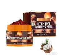 Intense Tanning Gel, Natural Tanning Accelerator, Contains Carrot and Coconut Oil, Waterproof, Creates Natural Tan, Deeply Nourishes Skin, Suitable for Sunbeds and Outdoor Sun