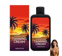 Intensifying Tanning Cream, Sunbed Cream, Sunbed Tanning Accelerator with Natural Ingredients, Intensifying & Hydrating Formula, Long Lasting Tan for Indoor & Outdoor Use, 100g