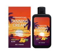 Intensifying Tanning Cream, Sunbed Tanning Accelerator, Sunbed Cream With Pineapple Scent For Summer Outdoor Use, Deep Bronzed & Luminous Skin, Gentle Hydrating Moisturizer, 114g