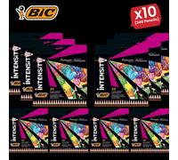Intensity Colouring Pencils In Premium Cardboard Case Suitable For Adults, Assorted Colours, - 10 Packs Bic Multi One Size