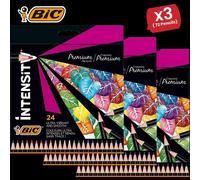 Intensity Colouring Pencils In Premium Cardboard Case Suitable For Adults, Assorted Colours, - 3 Packs Bic Multi One Size